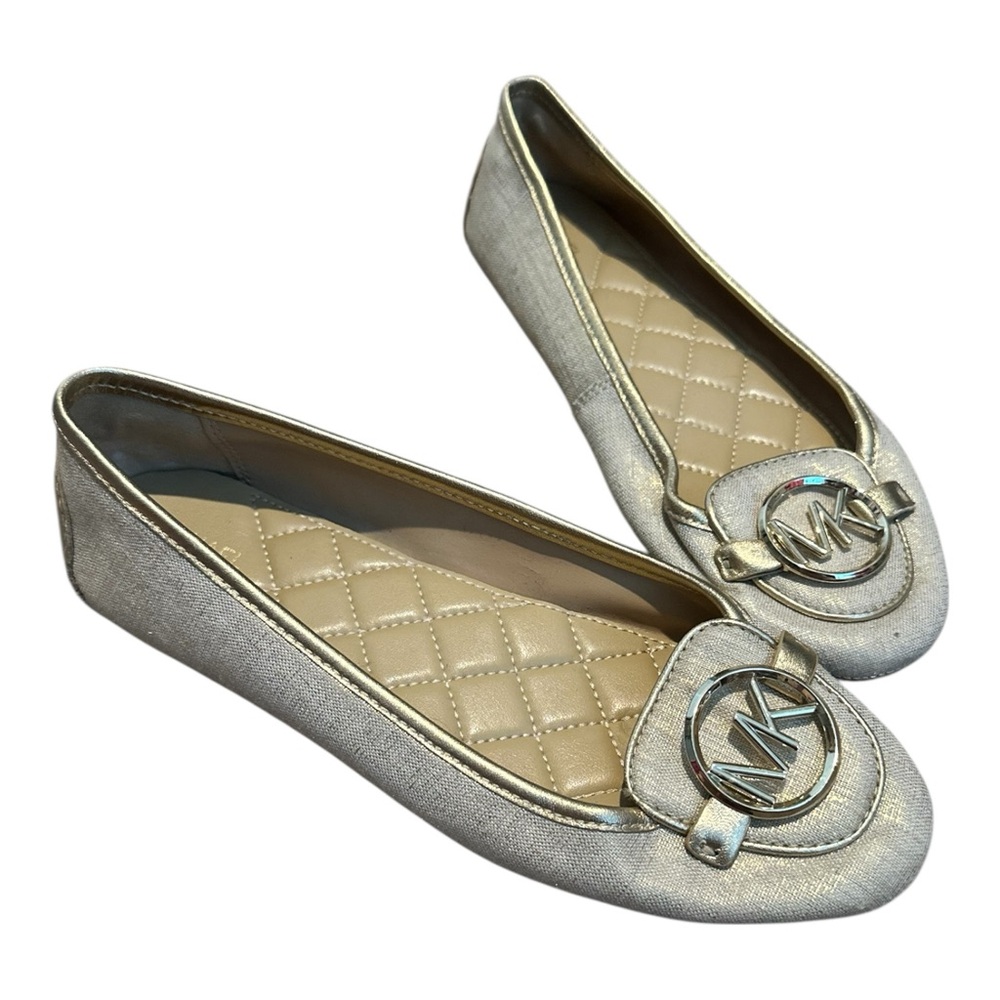 Michael Kors Metallic Gold Silver Women’s 7.5 M Flat Shoes